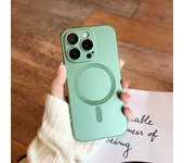 For Magsafe Magnetic Case for iPhone 15 14 13 12 11 Pro Max Plus Matte Hard Wireless Charging Cover Glass Lens Shockproof Cover