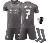Real Madrid 2024/25 Official Replica 2nd Away Jersey Set -  For Adult/kids - With Shirts + shorts + socks + pad