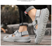 2025 Sandalias de verano para hombre, zapatos informales de cuero genuino para hombre, sandalias de cuero para exteriores para hombre, zapatos de playa, zapatos romanos para hombre