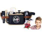 10pcs Barber Shop Kids Play Set, Boys Barbershop Pretend Playset, Hair Styling Kit with Blow Dryer, Toddler Haircut Shaving Hair Salon Toy Kit, Tool Bag and Stylist Shave Barber Accessories