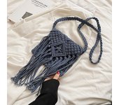 Handmade Cotton Woven Knitted Tassel Crossbody Bag Vintage Shoulder Messenger Bag Female Fashion Beach Summer Handbags for Women