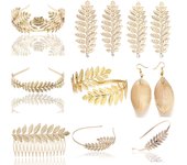 12pcs Bride Leaf Headband Bride Gold Leaf Headband Headband Crown Headband Christmas