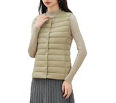 90% Duck Down Vest Thin Plus Size Women Coats Warm Tops with Pockets Portable Autumn Winter