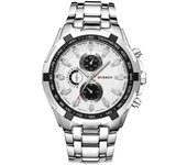 CURREN-Reloj analógico de Maple inoxidable para hombre, accesorio de pulsera de cuarzo resistant to Agua with calendar, complemente Masculino Deportivo de marca de lujo con diseño Militar, 8023