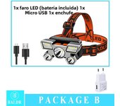 5 LED USB Rechargeable Headlamp 18650 Built in Battery Headlight Portable Head Flashlight Working Light Fishing Camping Lantern