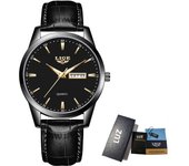 LIGE Fashion Luxury Quartz Man Watch Casual Classic Simple Leather Strap Men's Watches Waterproof Date Week Clocks Reloj Hombre