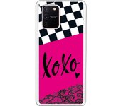 Funda compatible con Samsung Galaxy A91 - S10 Lite - Diseño Xoxo fondo rosa