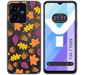 Funda Silicona Transparente para Vivo Y35 / Y22s diseño Otoño Dibujos