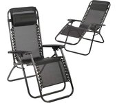 Tumbona de Jardín Plegable y Reclinable , Hamaca con Cojín Cómoda y Resistente para Terraza, Camping y Patio .