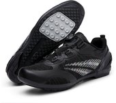 LiXingMing Cycling Shoes Men MTB T03 Blue Outdoor Race Competition Cleat Non-slip Trail Mountain Zapatillas Road Bike Sneakers