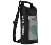 Bolsa Seca impermeable de 2L con Correas para los Helbros, Bolsa impermeable con Tapa enrollable Para La Playa, Natación, Paseos en Bote, kayak, Oar y Aventuras en el océano.