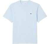 Camiseta Azul Claro Lacoste de Corte Clásico de Punto de Algodón
