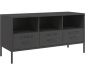 Mueble TV combinadoMueble para TV acero negro 100,5x39x50,5 cm