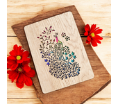 Tarjeta de felicitación realizada en madera - Diseños únicos - Decoradas a juego en el interior - Sobre rojo incluido - Marca Detuatu