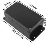 Black Box Outdoor Waterproof Case Plastic Box Electronic Project Case Instrument Waterproof Junction Box Housing