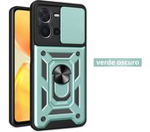 Shockproof Armor Magnetic Case for VIVO Y78 Y77 Y76S Y76 Y75 Y55 Y51 Y36 Y35 Y33S Y31 5G 4G Slide Camera Protect Cover