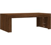 vidaXL Mesa de centro madera de ingeniería 102x50x36 cm Blanco, Negro, Blanco brillante Mesita de Salón o Comedor o Auxiliar Mesa de Café Meuble Salón