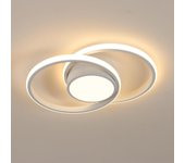 Plafon Led Techo, 32Wa Lámpara de Techo LED, 2350LM Blanco Frío 6500K, Creatividad Redondo Luz de Techo del Para Corredor Baño Cocina Sala de Estar Dormitorio Pasillo, Largo 28cm