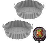2 Pack Reusable Air Fryer Liners, Air Fryer Accessories, Kitchen Accessories Replacement for Disposable Parchment Paper Liner, Compatible with Ninja, Tower, COSORI