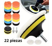 Universal Car Paint Care Accessories 22pcs Car Polishing Sponge Pads Kit Foam Pad Buffer Kit Polishing Machine Wax Pads