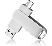 2in1 U Disk 128GB 64GB 32GB USB2.0 Type-C Interface Smartphone Computer Mutual Transmission Portable USB Memory pen drive Metal