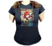 MERCHANDMANIA CAMISETA NEGRA MUJER Madougushi Dahliya Dahlia in Bloom magia oferta tshirt