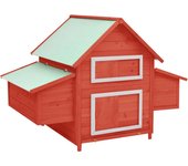 vidaXL Madera Maciza de Abeto Gallinero Pollo Casa de Gallinas Conejera Color Marrón,  Gris,  mocha and white y mas