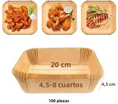 Large Air Fryer Disposable Paper Liner Square 23cm Non-stick Airfryer Parchment Baking Paper for 3-10QT Cooking/Steaming Basket
