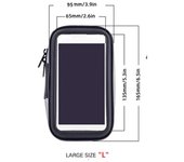 FGNS. Tamaño M/L/XL Funda Impermeable Patinete, bicicleta y motocicleta para teléfono móvil Smartphone hasta 7.2 pulgadas ,  Bolsa para manillar de bicicleta, universal, soporte para motocicleta, 360°, giratorio, ajustable, para teléfono hasta 7.2". (XL)