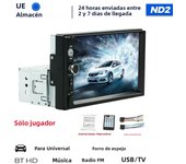 Universal 7 inch 1 Din Car Radio Stereo MP3 MP5 Multimedia Player Support SWC/AUX/BT/SD/USB/Mirrorlink/FM/RCA/HD Video/U disk