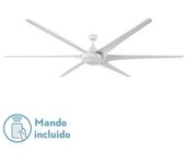 FABRILAMP Ventilador de Techo DC Moncayo 30W Blanco 6 Aspas con Luz LED Integrado y Regulable en Tres Colores de Luz 3000K 4000K 6000K