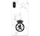 Funda original compatible con iPhone X - XS - Cultural Leonesa Escudo negro y fondo marmol