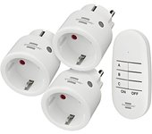 Set de Enchufes Inalámbricos Brennenstuhl Comfort-Line Mini 3+1 - Control Remoto Hasta 25m - Blanco