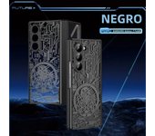 Luxury Mechanical Legend Plating Case for Samsung Galaxy Z Fold 6 5 4 3 2 Phone Cover Hinge Folding with Front Screen Glass Film