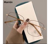 Big Frame Anti-UV Blue Rays Glasses Daily Vision Care Ultra-light Myopia Glasses Frame Metal Frame Eyeglasses Women Men