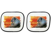 MERCHANDMANIA PARASOL DOBLE leon selva savana animal salvaje felino bestia sunshield coche