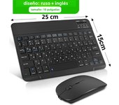 Bluetooth Wireless Keyboard Mouse For IOS Android Windows Tablet For iPad Air Mini Pro Spanish Korean Portugal Russian Keyboard