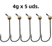 5pcs/lot Micro Jig Head Fishing Hooks 0.5g-4g Copper Head Mini Crank Jig Fishhook Soft Worm Lure Fishing Accessories