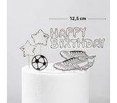 Football Boy Cake Decoration Football Field Player Doll Cupcake Top Happy Birthday Decoration Sports Children's Party Supplies