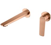 Imex Nápoles GLN047/ORC grifo monomando empotrado para lavabo de latón con acabado oro rosa cepillado