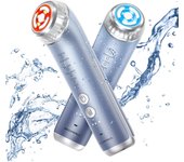 IBORRIA Aura2 Pro Radiofrecuencia Facial Multipolar 2MHz, Masajeador Facial Eléctrico con Microcorriente, Lifting y Rejuvenecimiento de la Piel, Cuidado Anti-Edad desde Casa (Azul)