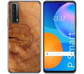 Tumundosmartphone Funda Gel Tpu para Huawei P Smart 2021 diseño Madera 04 Dibujos