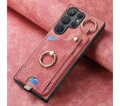 Leather Ring With Card Holder Phone Case for Samsung Galaxy S23 FE S24 S22 Ultra Plus M53 M33 A55 A25 A35 A15 A05 A05S A34 Cover