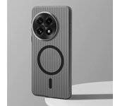 Luxury Matte Clear Corrugated Phone Case For Magsafe Oneplus 13 12 12R Wireless Charging Magnetic Silm Cover