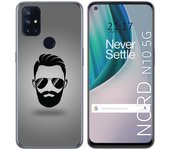Tumundosmartphone Funda Gel Tpu para Oneplus Nord N10 5G diseño Barba Dibujos