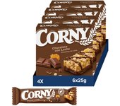 CORNY Barritas Cereales de Chocolate con Leche. 4 Packs de 6x25gr