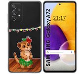 Tumundosmartphone Funda Gel Transparente para Samsung Galaxy A72 diseño Suricata Dibujos