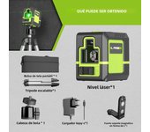Lfine Laser Level 2 Lines Green Light Level Laser Horizontal Vertical Nivel Laser automatic 360°Self-Leveling laser level Tools