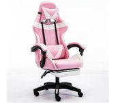 Silla de gaming CON repozapiel Oficina Soporte Lumbar Giratoria Escritorio Sillon Ruedas Despacho casa sillas profesional LOL ordenador WCG CON Reposapiés