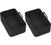 Air Fryer Silicone Tray Rectangle Oven Baking Tray Basket Reusable Liner Insert Dish For Ninja Foodi fryer Pan Accessories